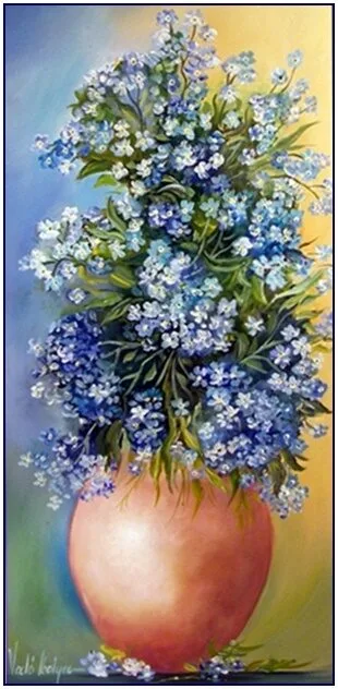 Violet Valo - Myosotis Arvensis, 60x30 cm
