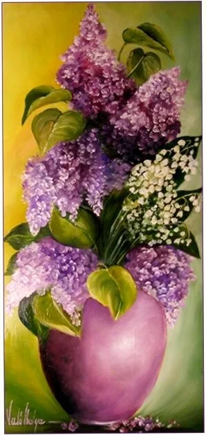Violet Valo - Lilac and PearlFlowers, 60x30 cm