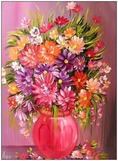 Violet Valo - Georgeus Summer Flowers, 35x30 cm