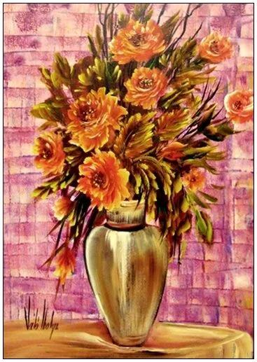 Violet Valo - Yellow Wildroses, 40x30 cm