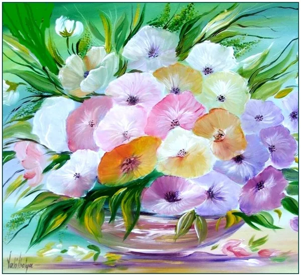 Violet Valo - WindFlowers, 40x45 cm