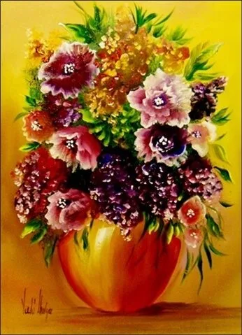 Violet Valo - Yellow Multitude, 40x30 cm