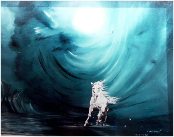 Egy új világ felé... mérete: 80x90 cm - 1994.