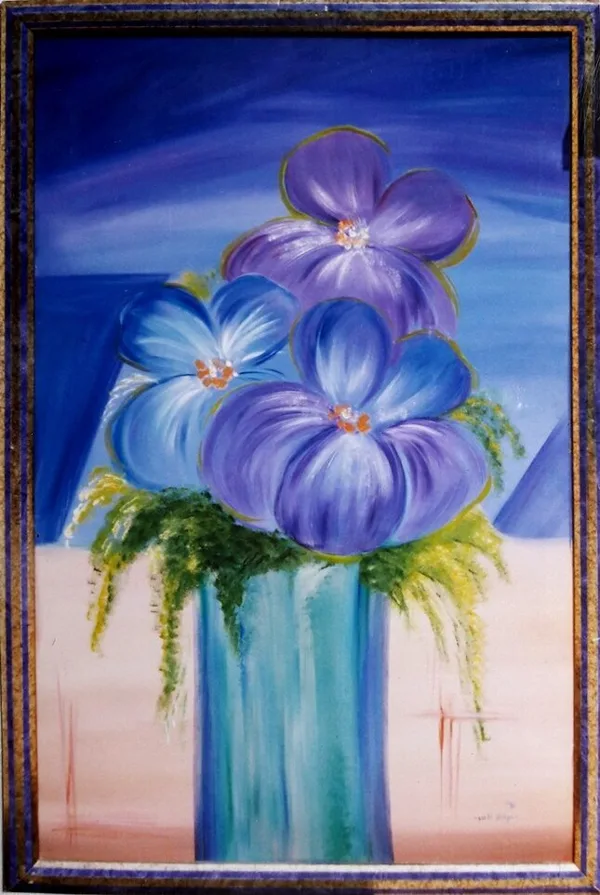 Árvácskák - stilizált csendélet - 80x60 cm